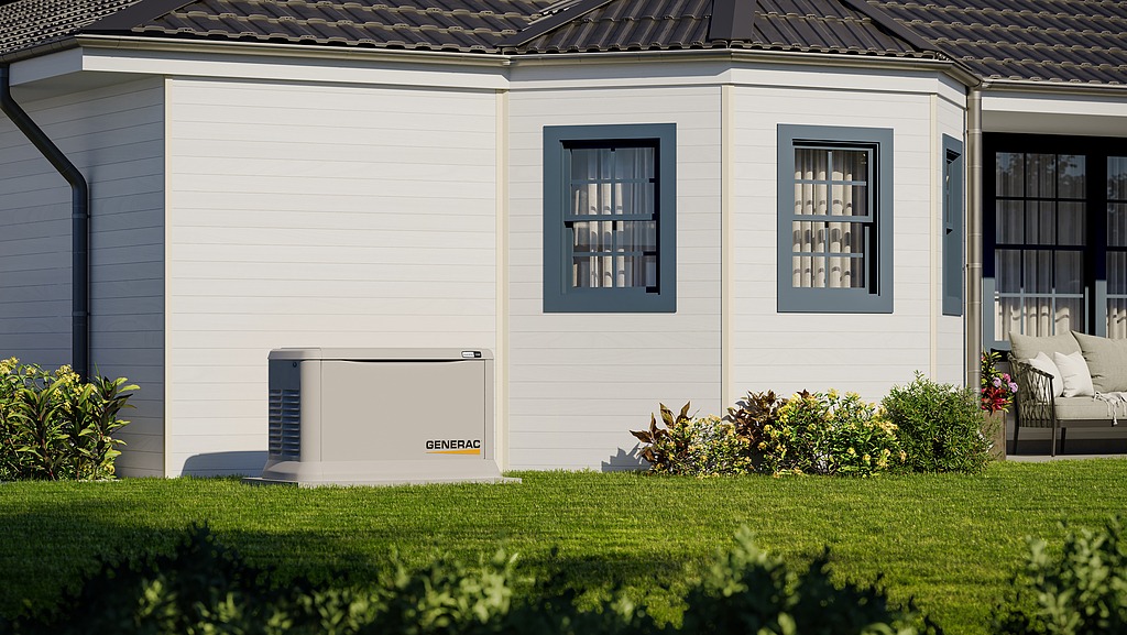 A standby generator with an automatic transfer switch that connects to your home's electrical system 
